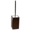 Brown Square Toilet Brush Holder Made of Wood